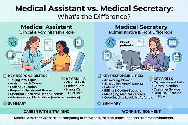 Medical Assistant vs. Medical Secretary: What’s the Difference?